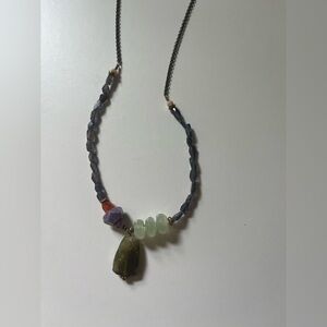 Sundance Style Gemstone Long Necklace